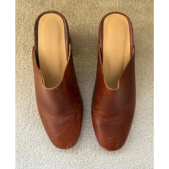 Nisolo All Day Slip On Heeled Mule Brown Leather 6 - Picture 3 of 10